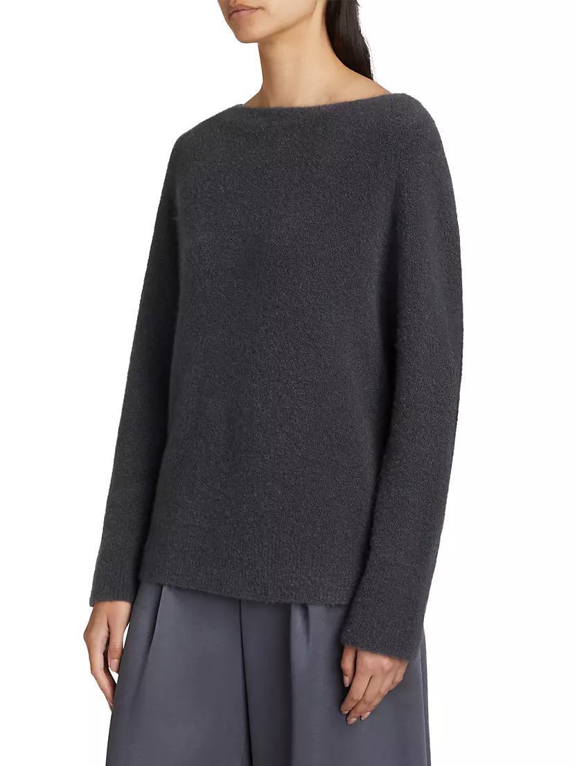 Merino & Cashmere-Blend Boat Neck Sweater Product Image