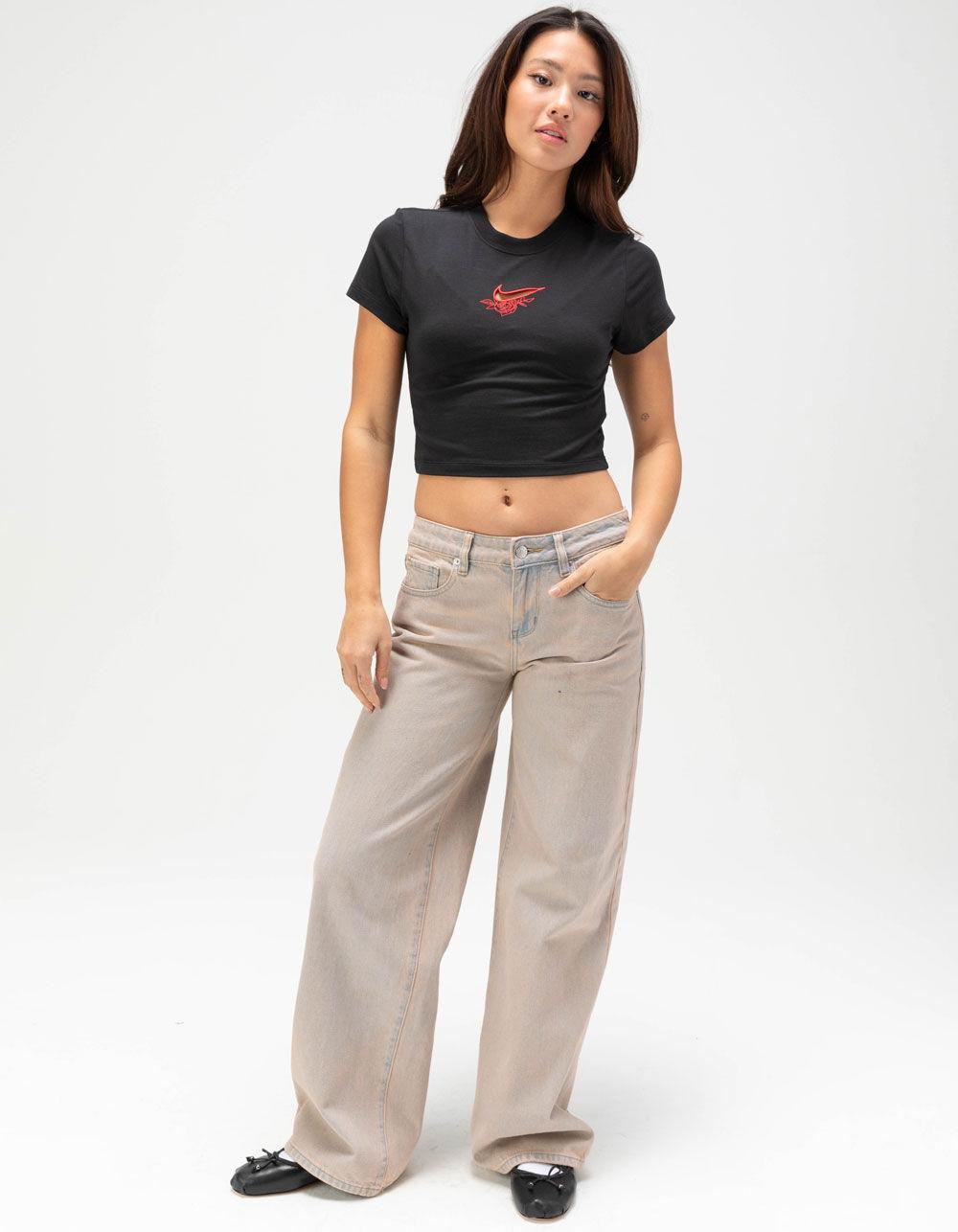 NIKE Sportswear Chill Knit Womens Crop Tee Product Image
