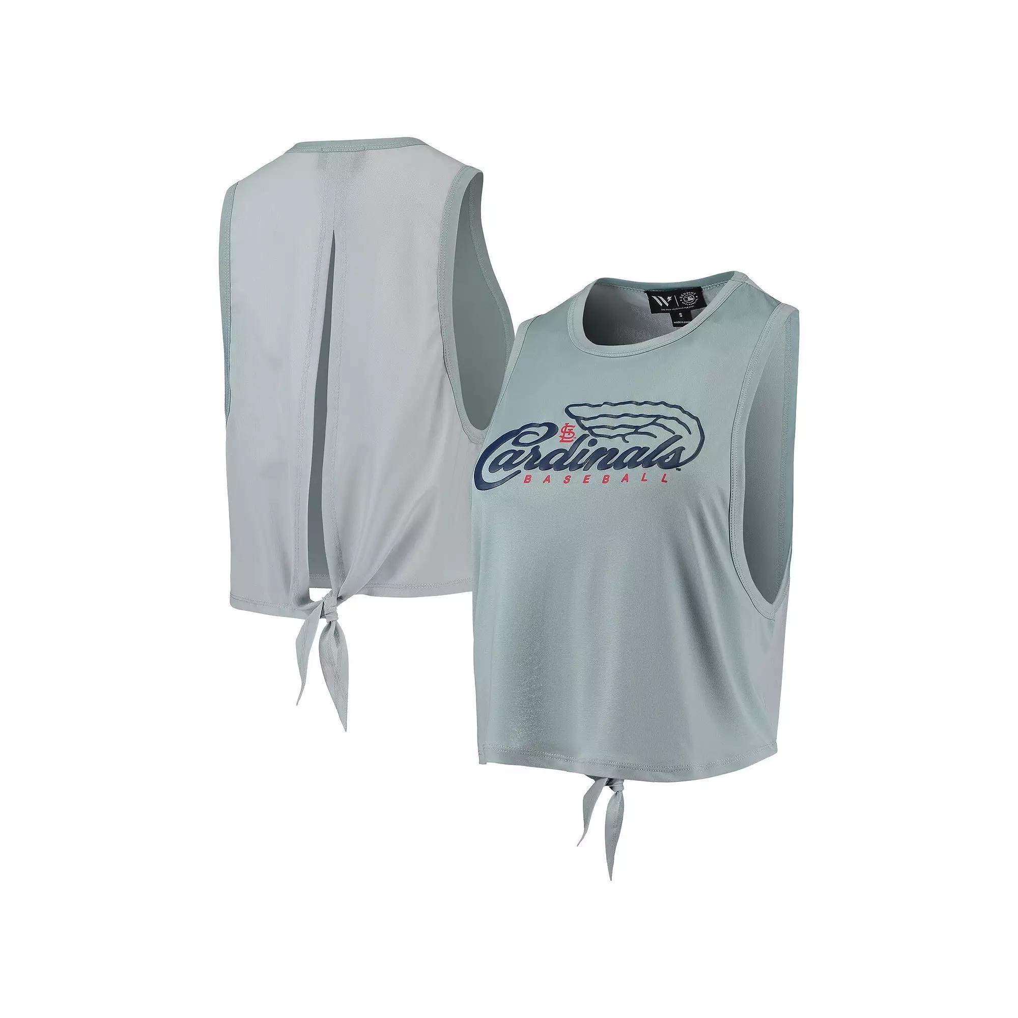 Women's The Wild Collective Light Blue St. Louis Cardinals Open Back Twist-Tie Tank Top, Size: XL Product Image