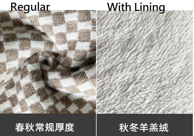 High Waist Plaid Wide Leg Pants Product Image