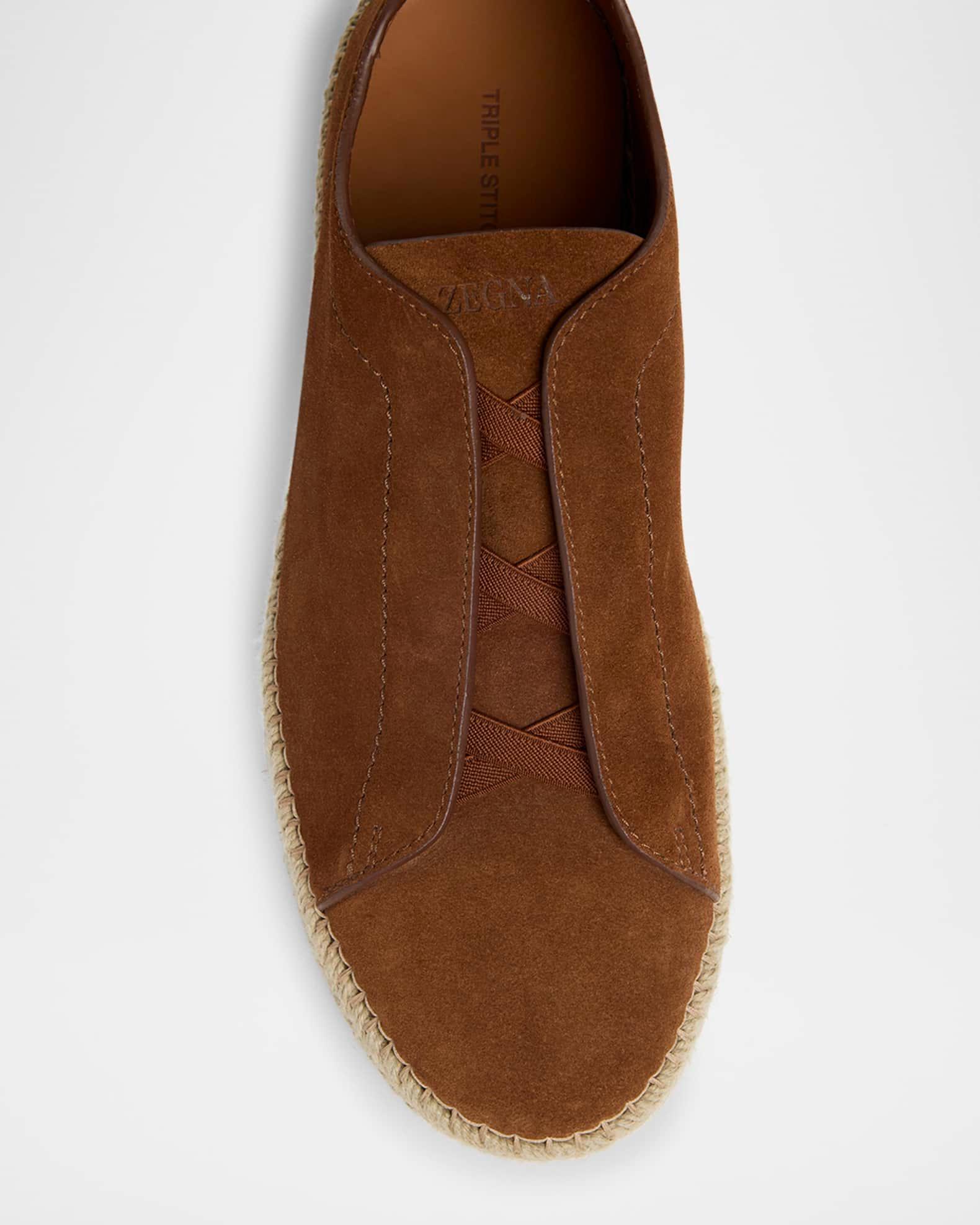 Men's Triple Stitch Suede Espadrille Sneakers Product Image