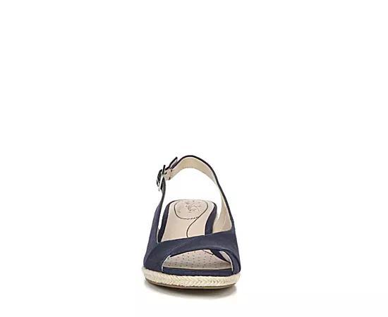 LifeStride Socialite Women's Wedge Sandals, Size: 6 Wide, Blue Product Image