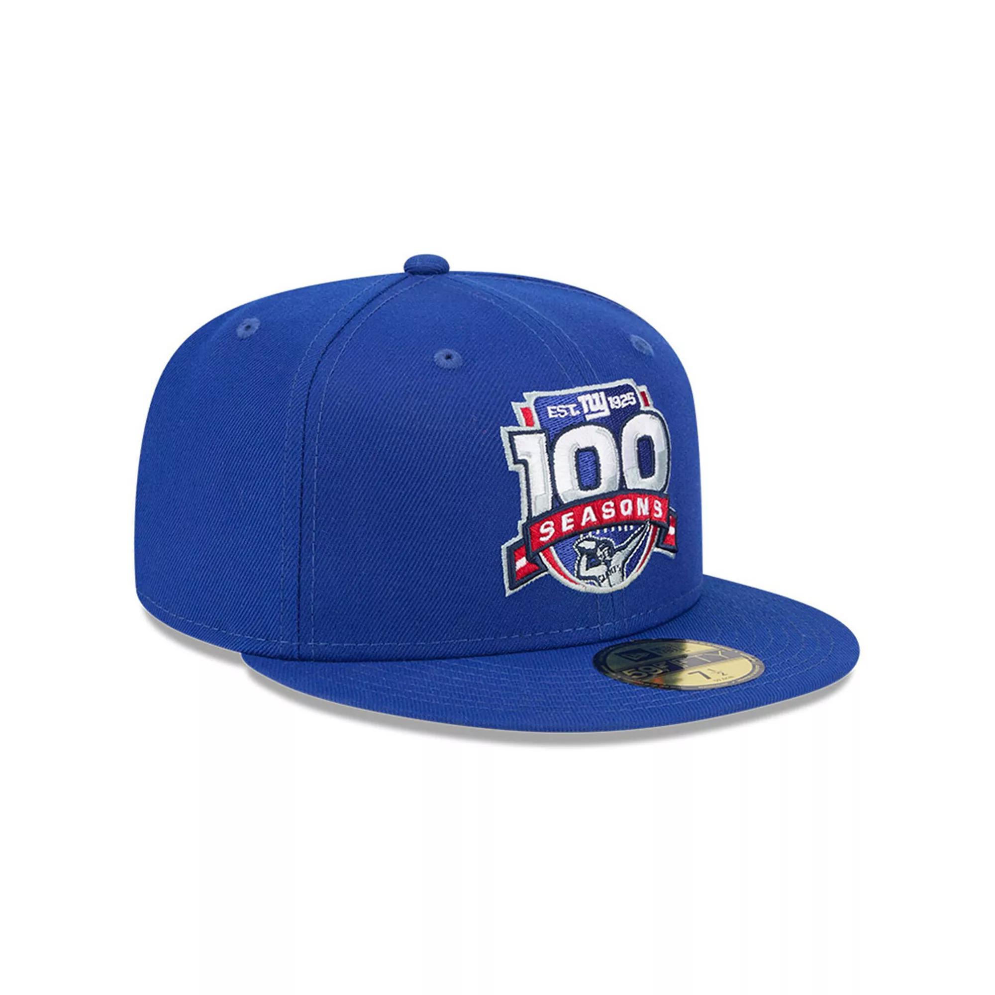 Mens New Era Royal New York Giants 100th Season 59FIFTY Fitted Hat Product Image