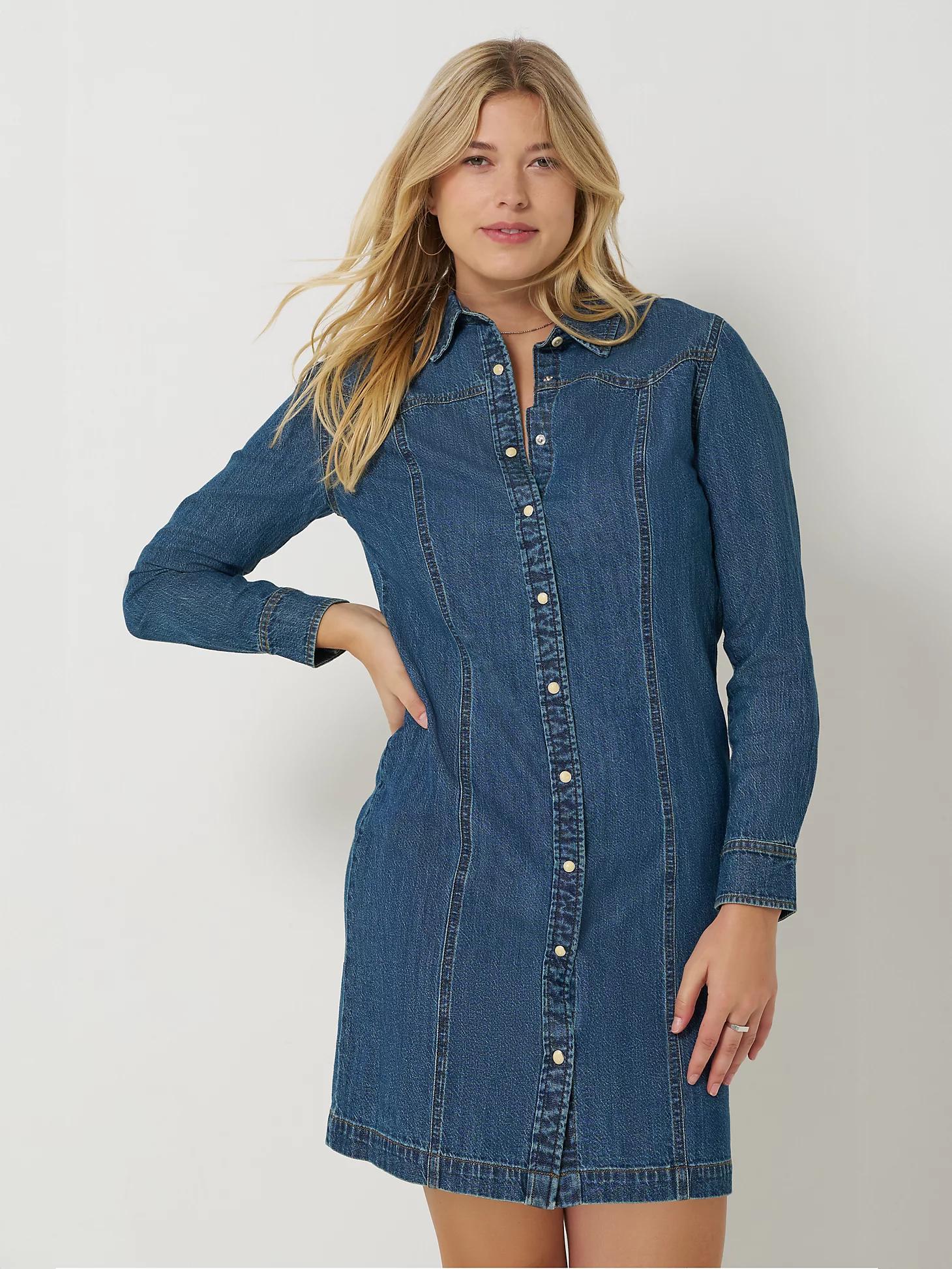 Women's Western Button Down Dress | Women's Skirts & Dresses | Lee® Product Image