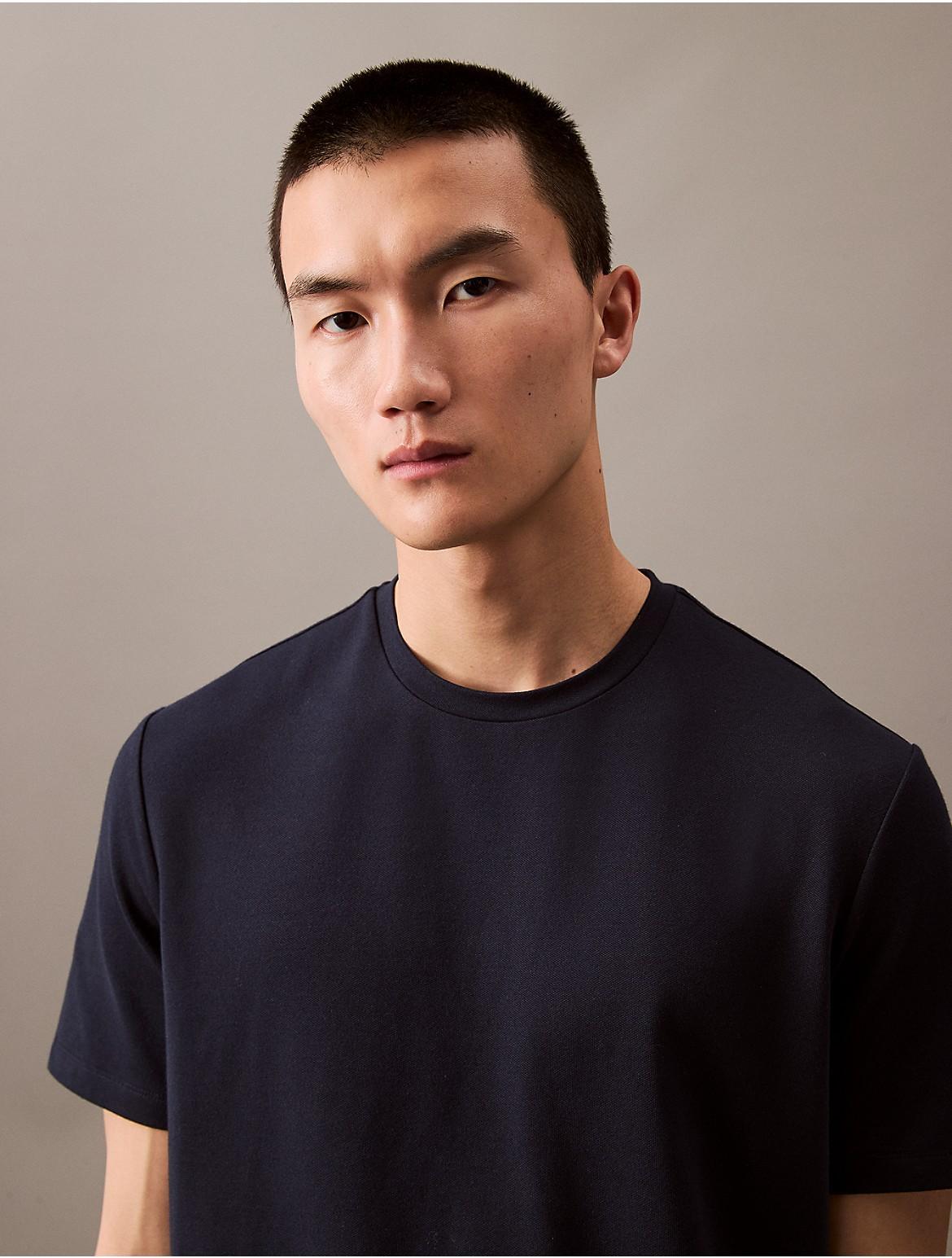 Calvin Klein Mens Tech Pique T-Shirt - Navy Product Image
