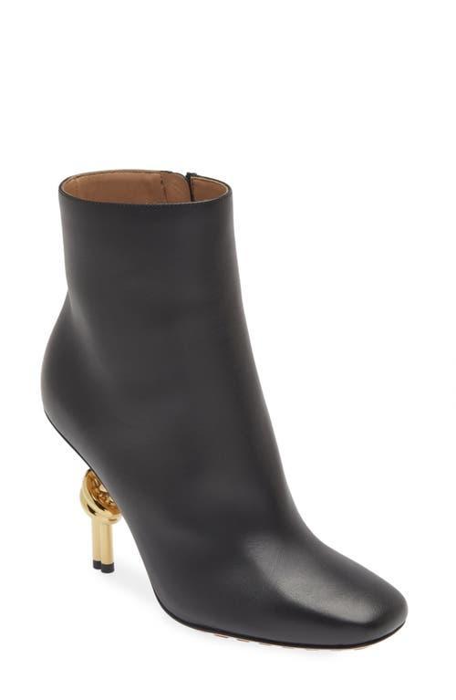 Womens 90MM Knot-Heel Leather Booties Product Image