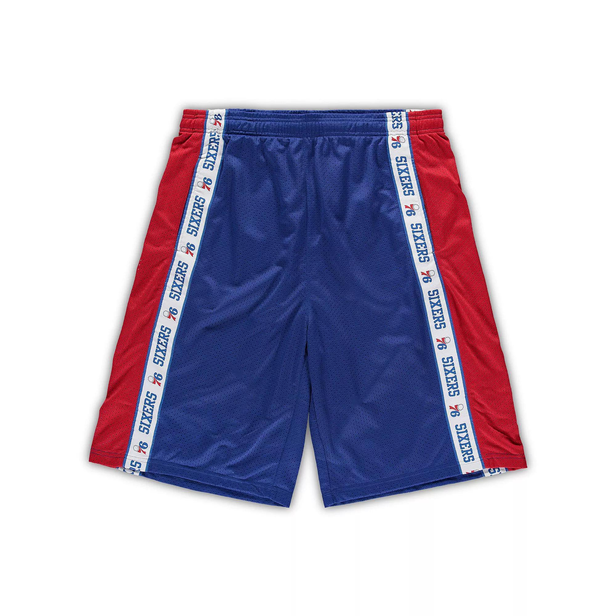 Men's Fanatics Branded Royal/Red Philadelphia 76ers Big & Tall Tape Mesh Shorts, Size: 2XB, 76r Blue Product Image