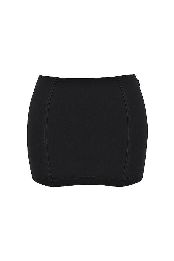 Nisha Black Sculpting Mini Skirt Product Image