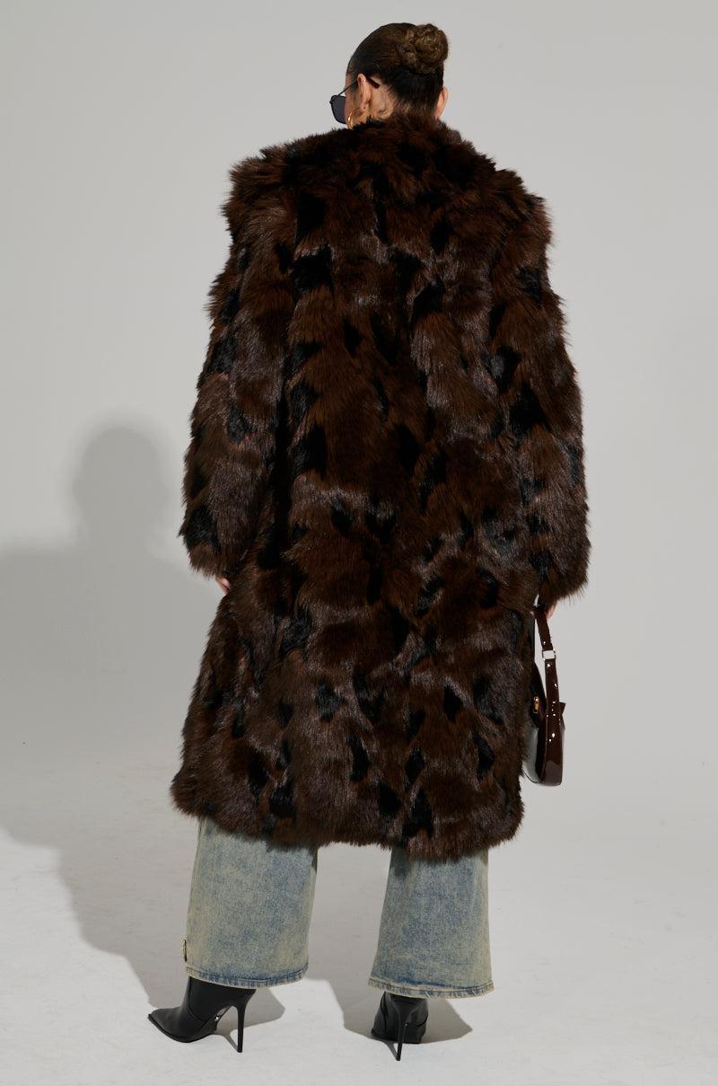 AUSTIN FAUX FUR TRENCH Product Image