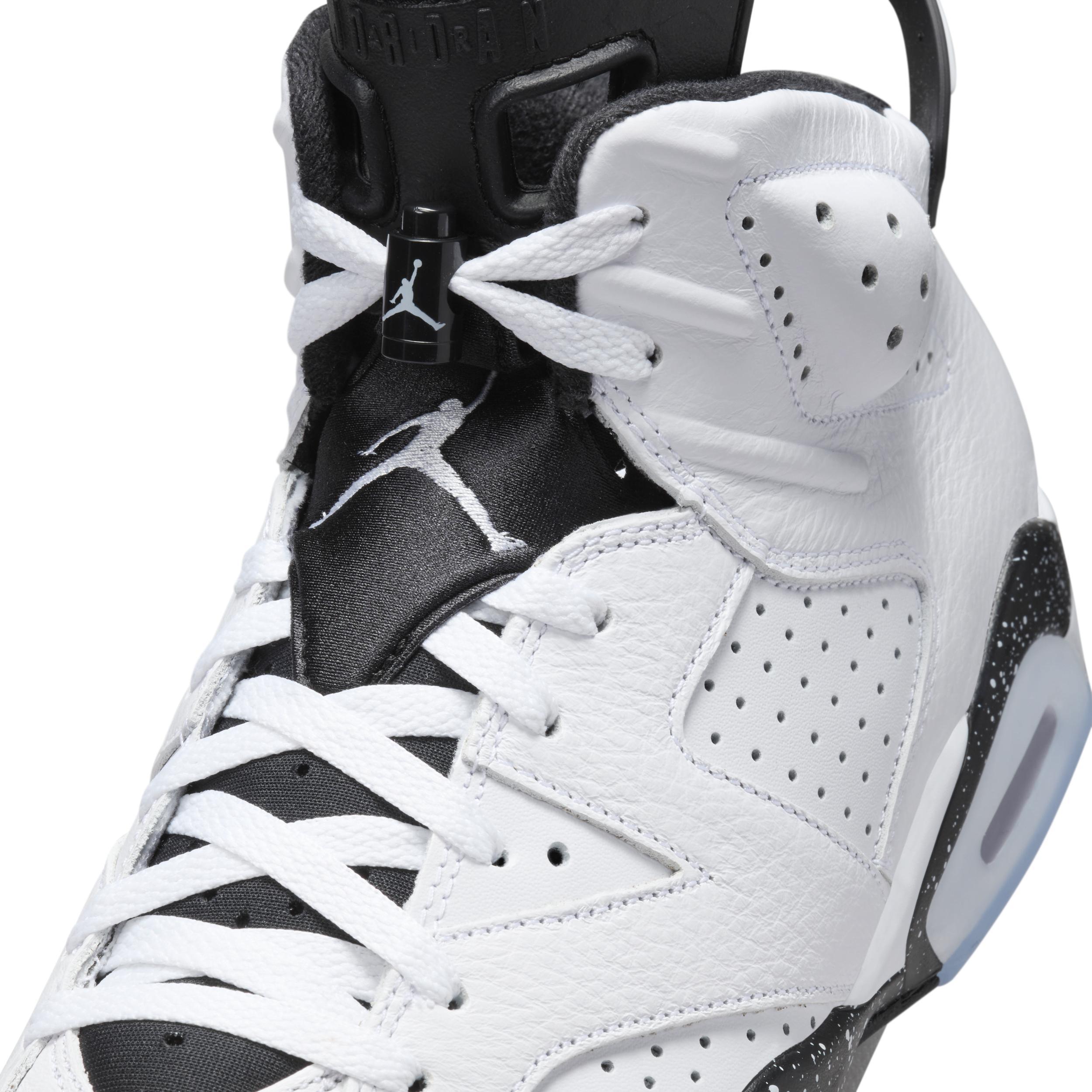 Jordan Boys Jordan AJ Retro 6 - Boys Grade School Basketball Shoes White/Black Product Image