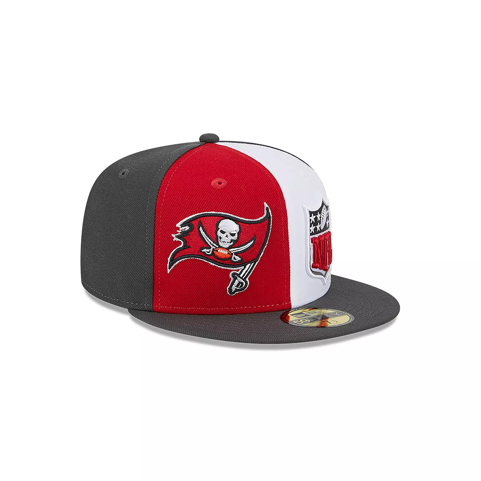 Men's New Era  Red/Pewter Tampa Bay Buccaneers 2023 Sideline 59FIFTY Fitted Hat, Size: 7 3/4 Product Image