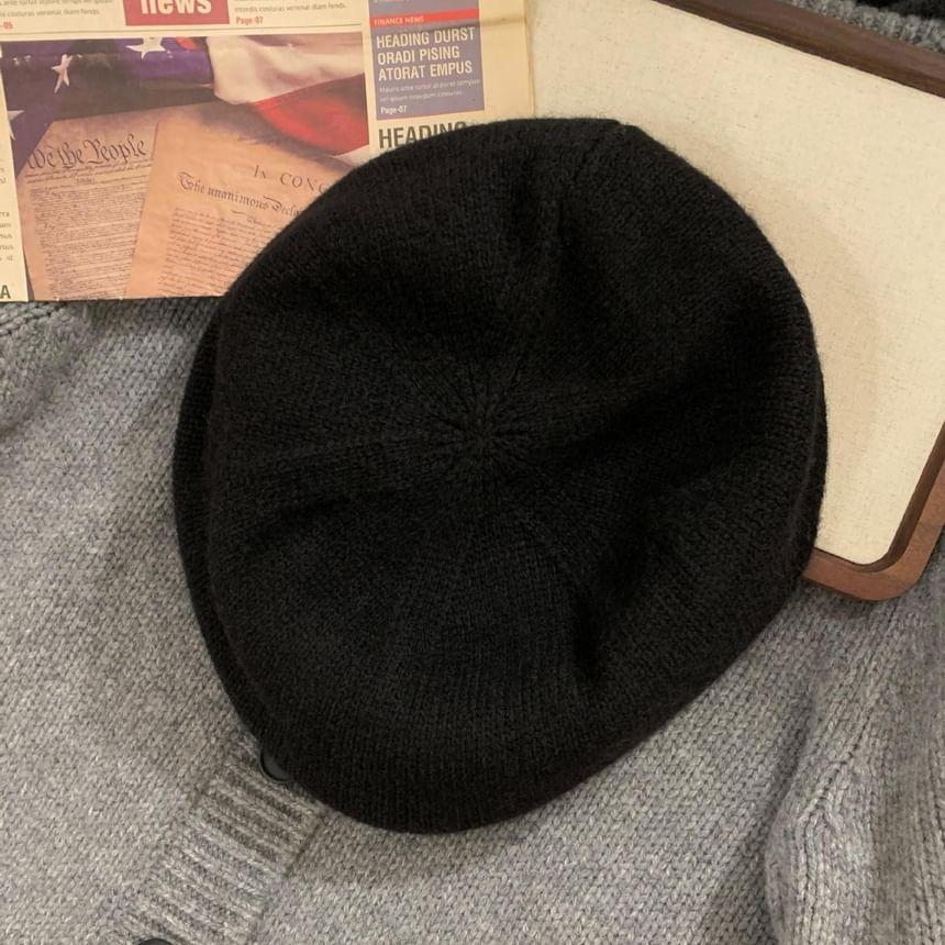 Plain Knit Newsboy Cap Product Image