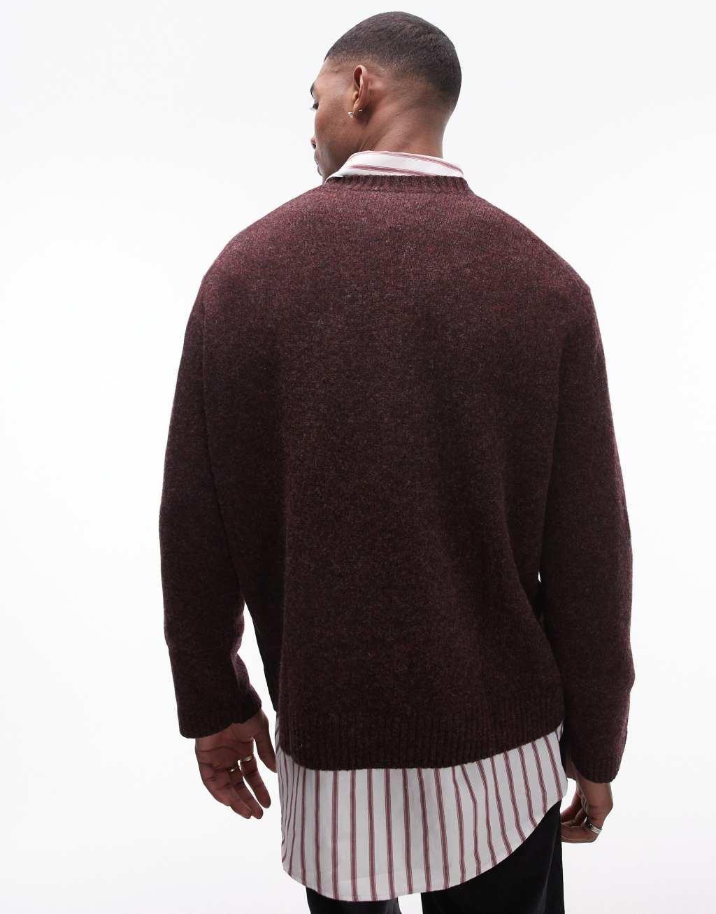 ARKET wool sweater in burgundy Product Image