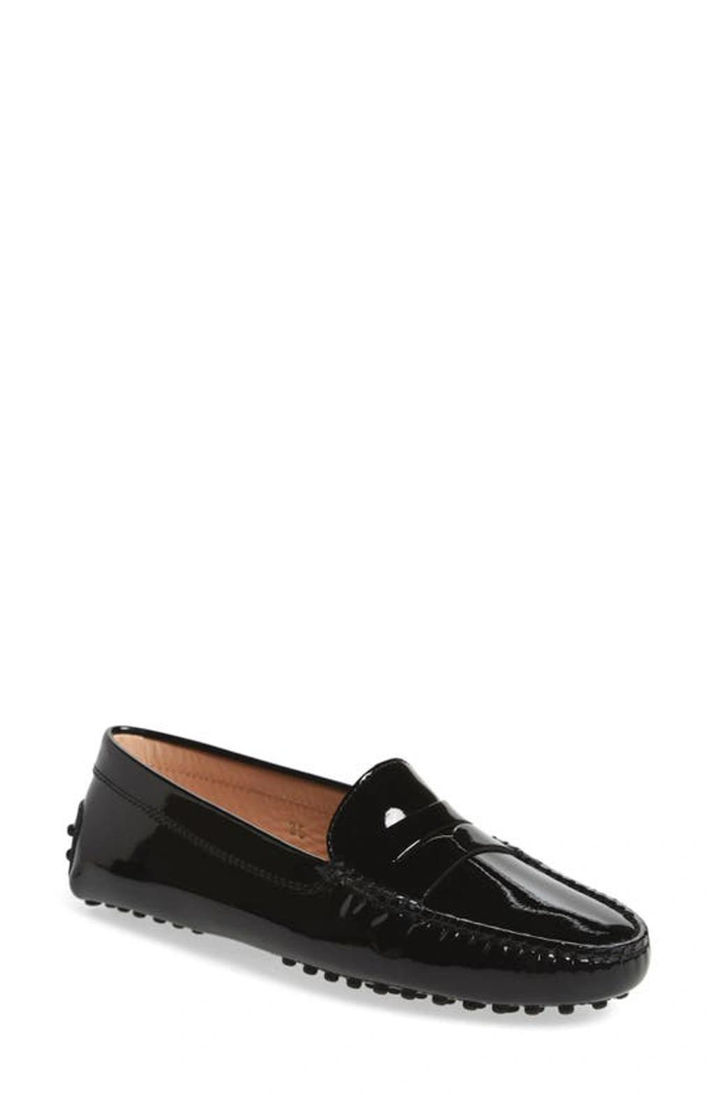 TOD'S City Gommini Patent Leather Loafers In Black Product Image