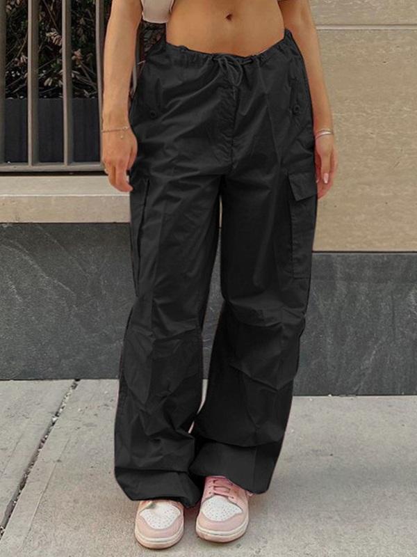 Drawstring Y2K Baggy Cargo Pants Product Image