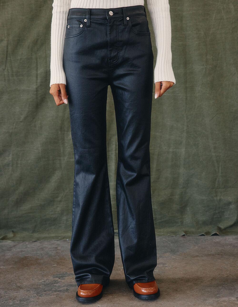 DAZE Go Getter Womens Coated Flare Pants - BLACK Product Image
