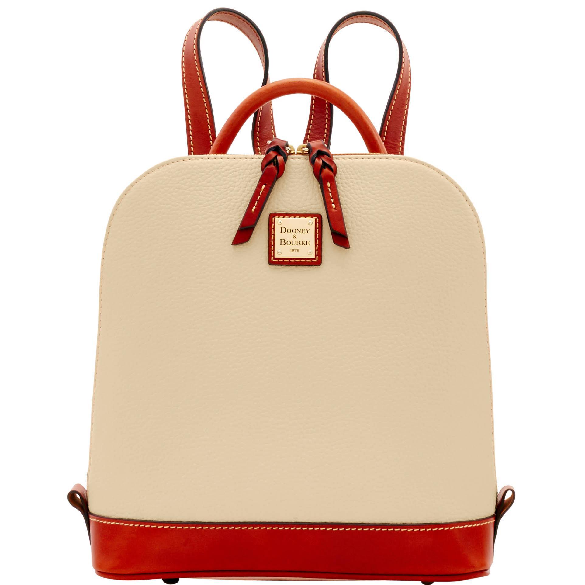 Dooney & Bourke Womens Pebble Grain Zip Pod Leather Backpack in Black Product Image