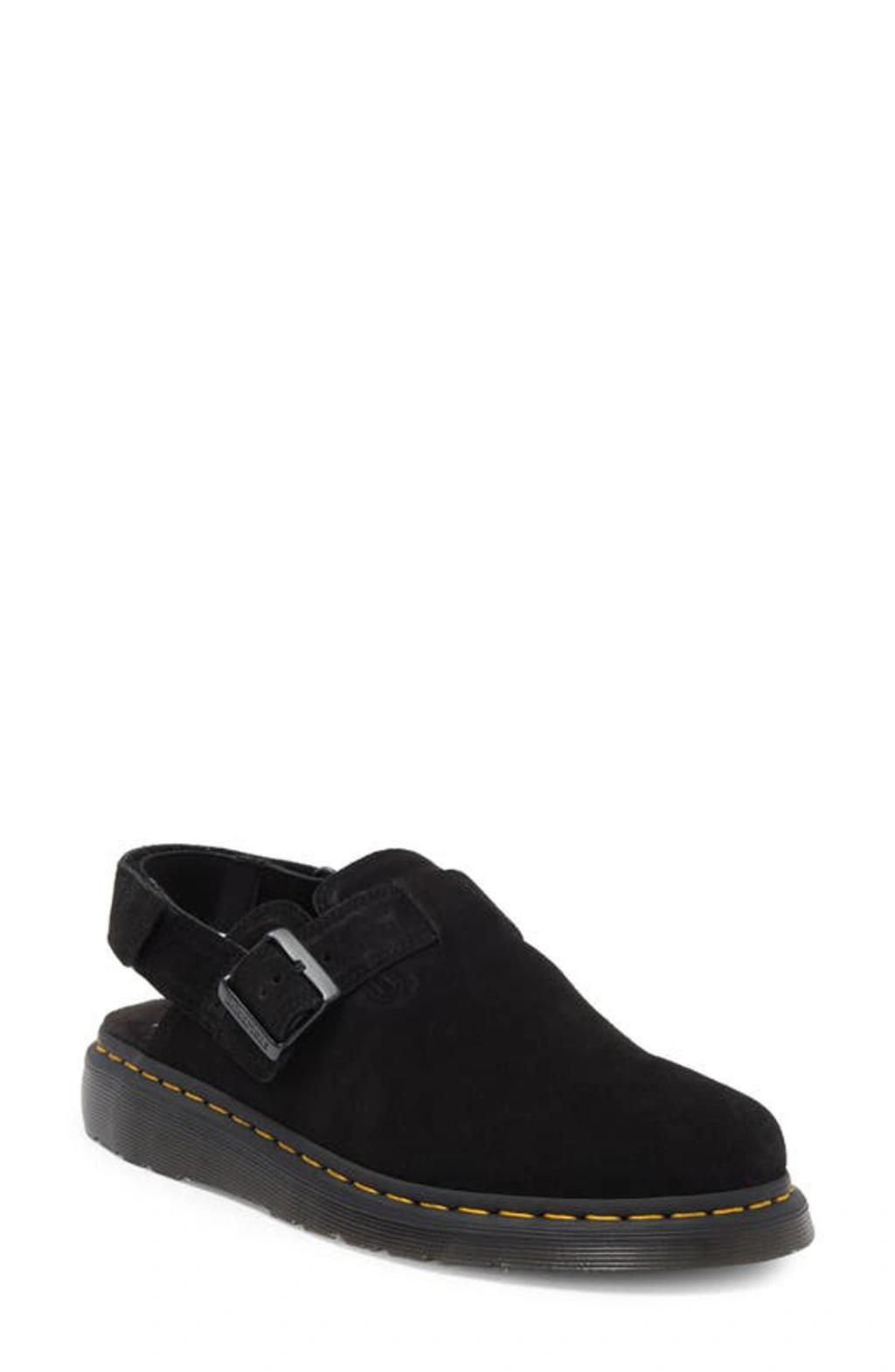 DR. MARTENS' Black Jorge Ii Suede Slingback Mules Product Image