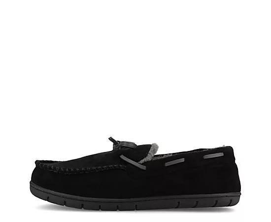 VANCE Hayden Men's Moccasin Slippers, Size: Small(7-8), Black Product Image