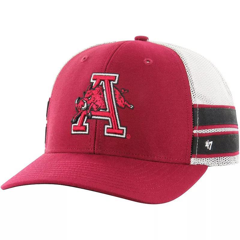 Men's '47 Cardinal Arkansas Razorbacks Straight Eight Adjustable Trucker Hat, Red Product Image