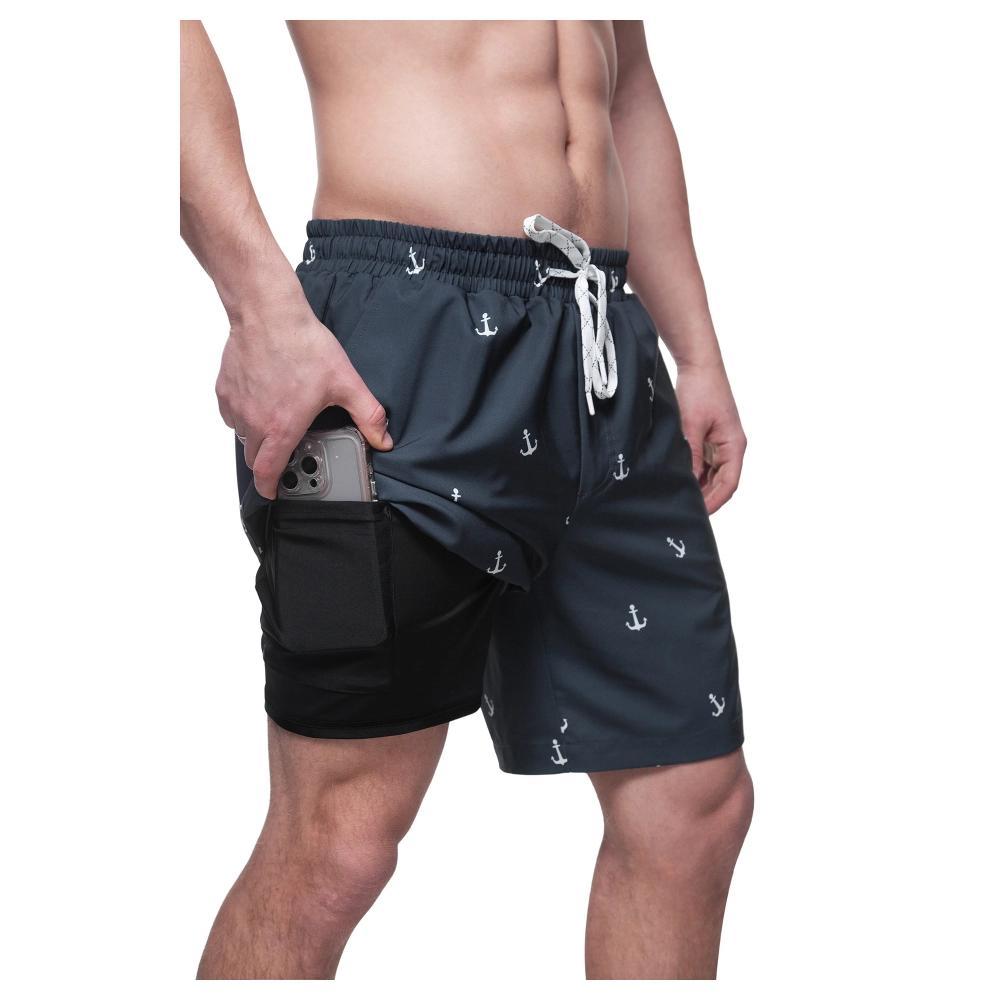 Men's Rokka&Rolla 7-in. Stretch Swim Trunks, Size: Small, Blue Product Image