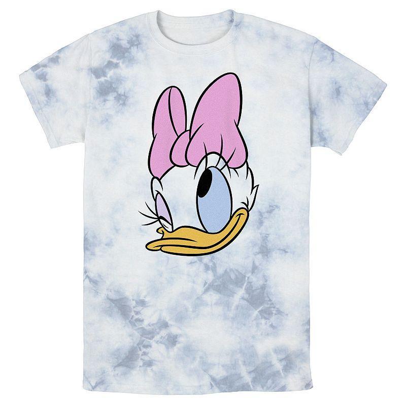 Men's Disney Daisy Duck Winking Face Portrait Wash Tee, Size: XXL, Black Grey Product Image