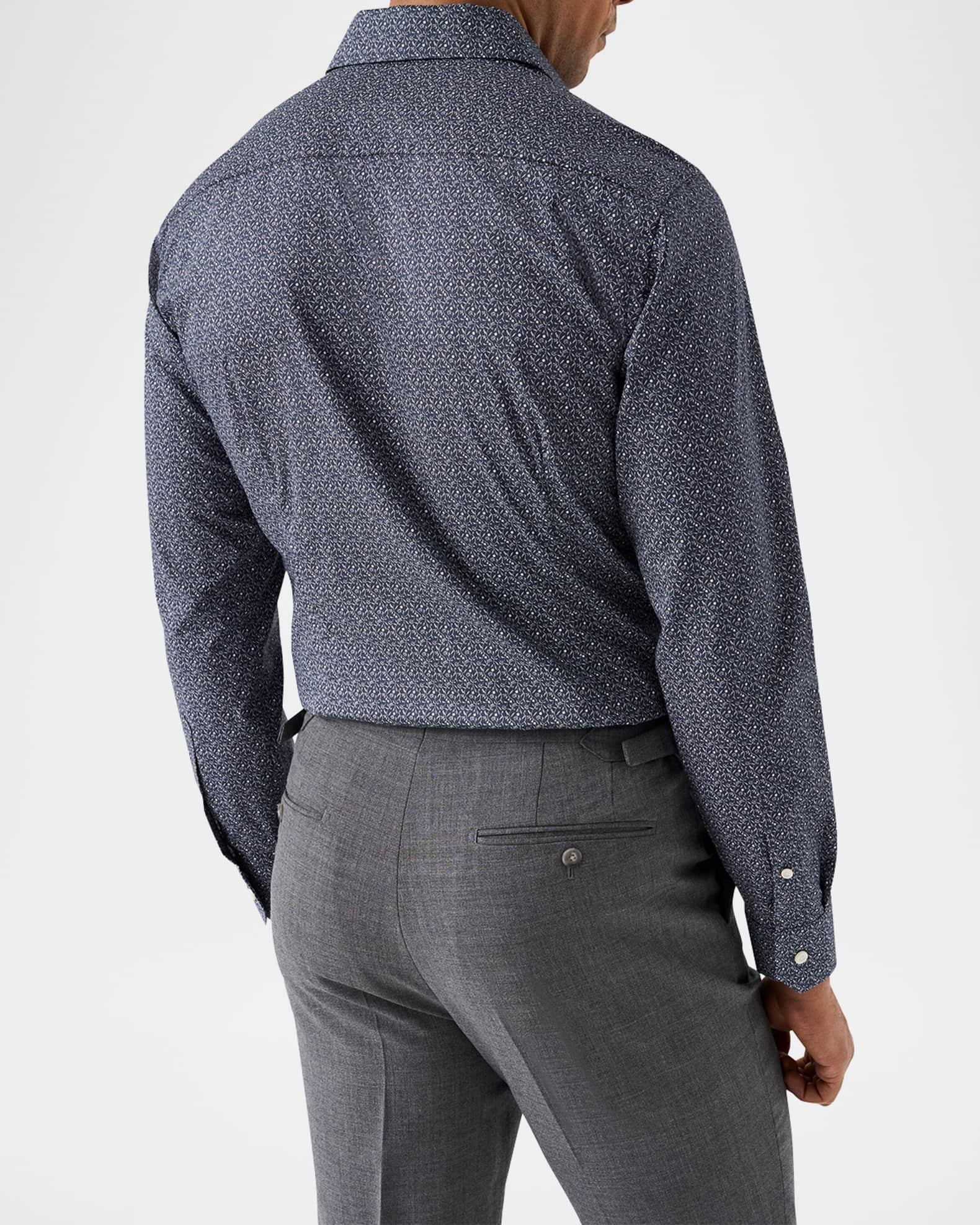 Men's Signature Twill Micro Floral Slim-Fit Dress Shirt Product Image