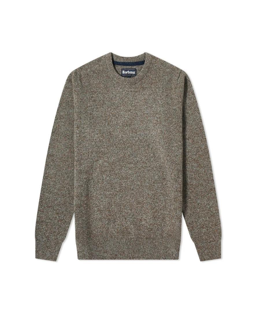 BARBOUR Mélange-effect Crew-neck Jumper In Gray Product Image