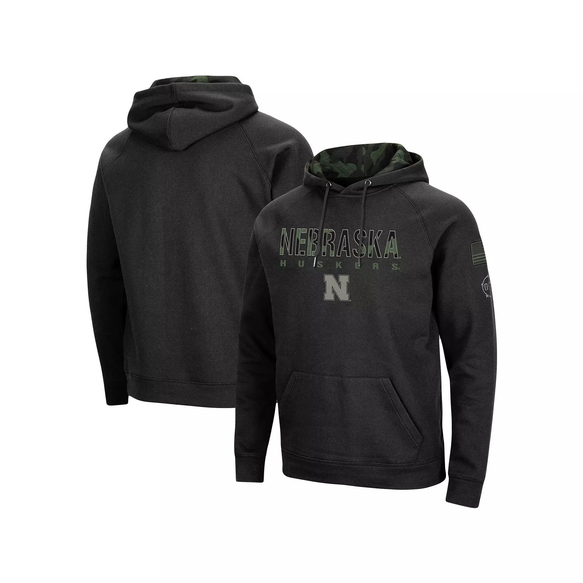 Men's Colosseum Black Michigan State Spartans OHT Military Appreciation Camo Pullover Hoodie, Size: XL Product Image
