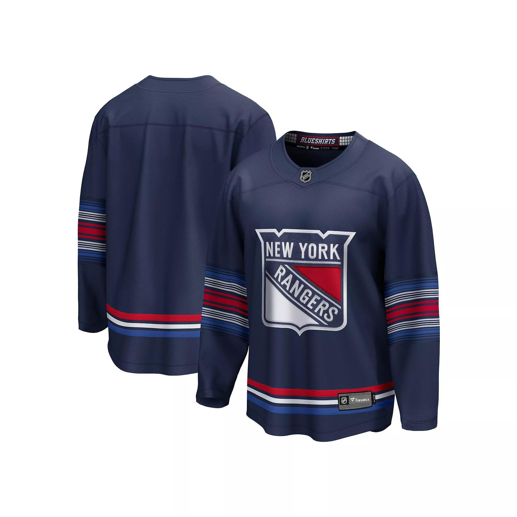 Men's Fanatics Branded Navy New York Rangers Alternate Premier Breakaway Jersey, Size: 3XL, Ran Blue Product Image