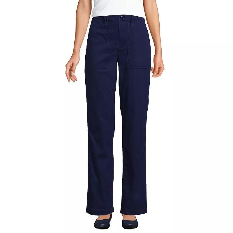 Women's Lands' End High Rise Chino Utility Pants, Size: 6, Rich Red Product Image