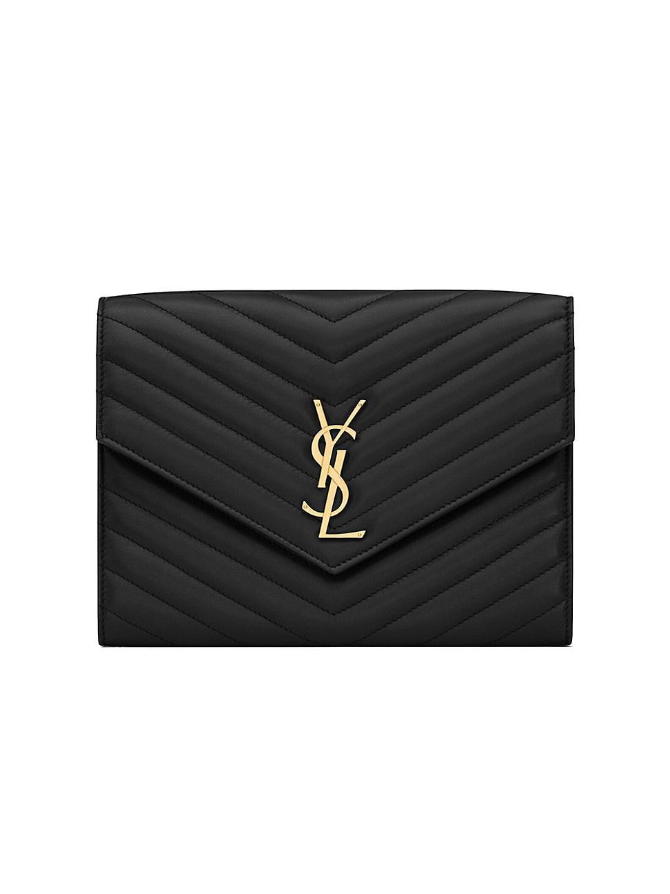 Saint Laurent Cassandre Matelasse Flap Pouch in Lambskin Product Image