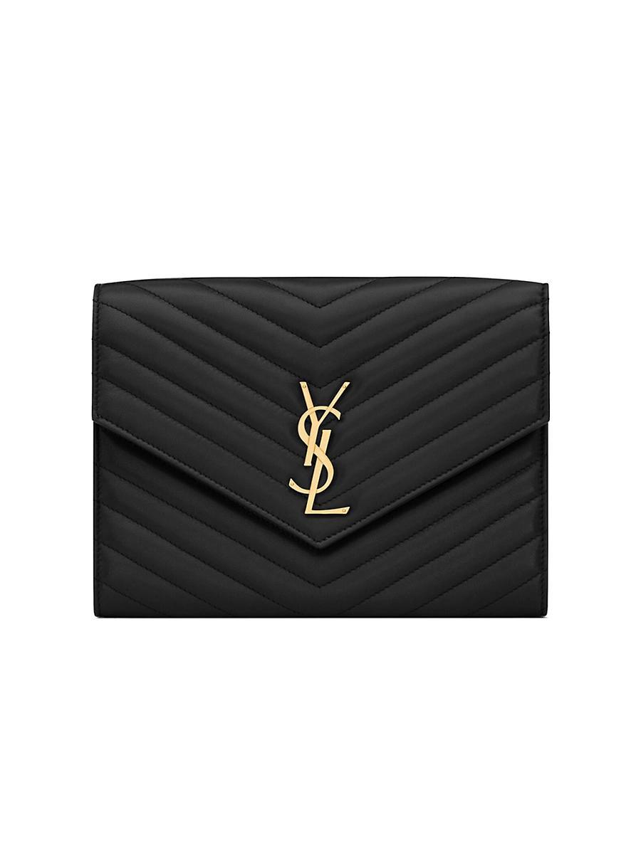 Saint Laurent Cassandre Matelasse Flap Pouch in Lambskin Product Image