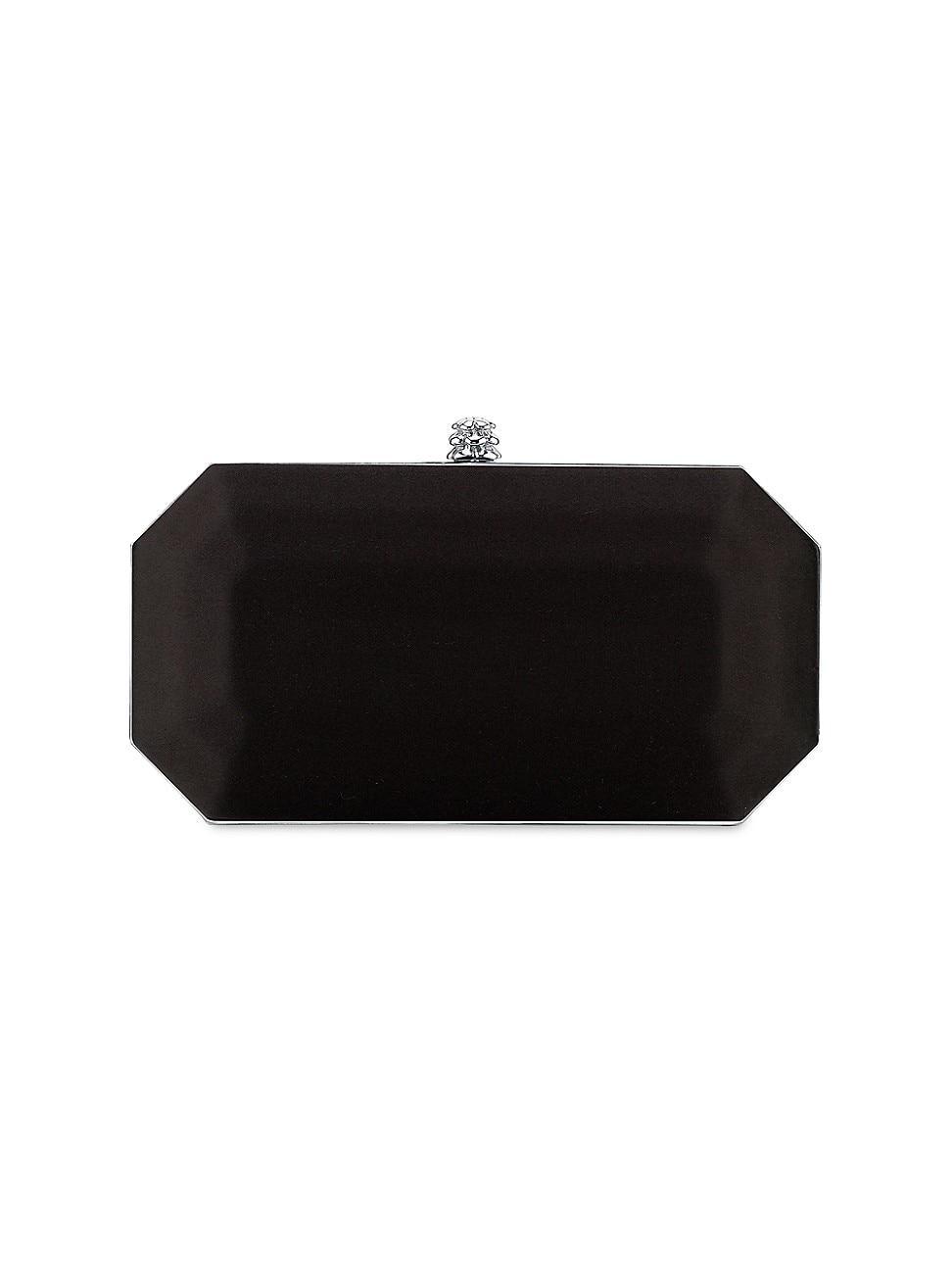 Womens Perry Clutch Small Satin with Silver Hardware Product Image