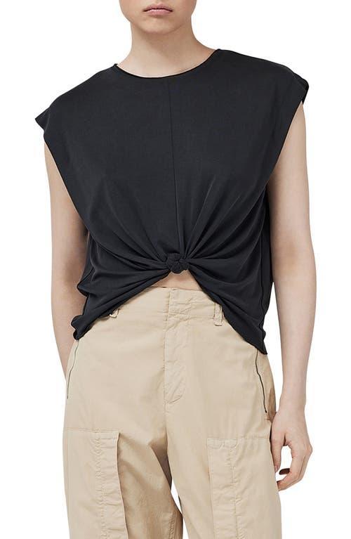 Womens Jenna Cap-Sleeve Knotted T-Shirt Product Image