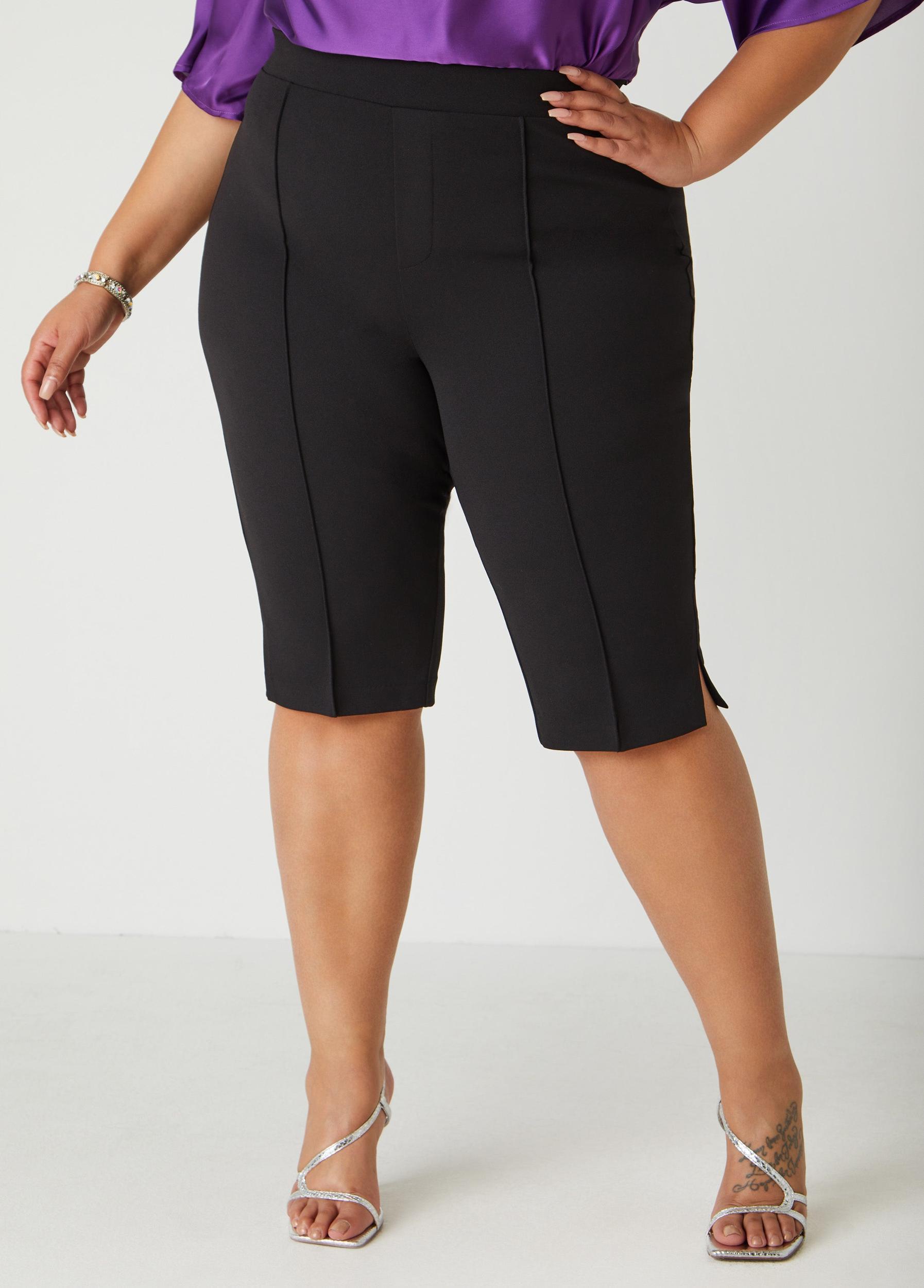 Pintucked Crepe Shorts Product Image