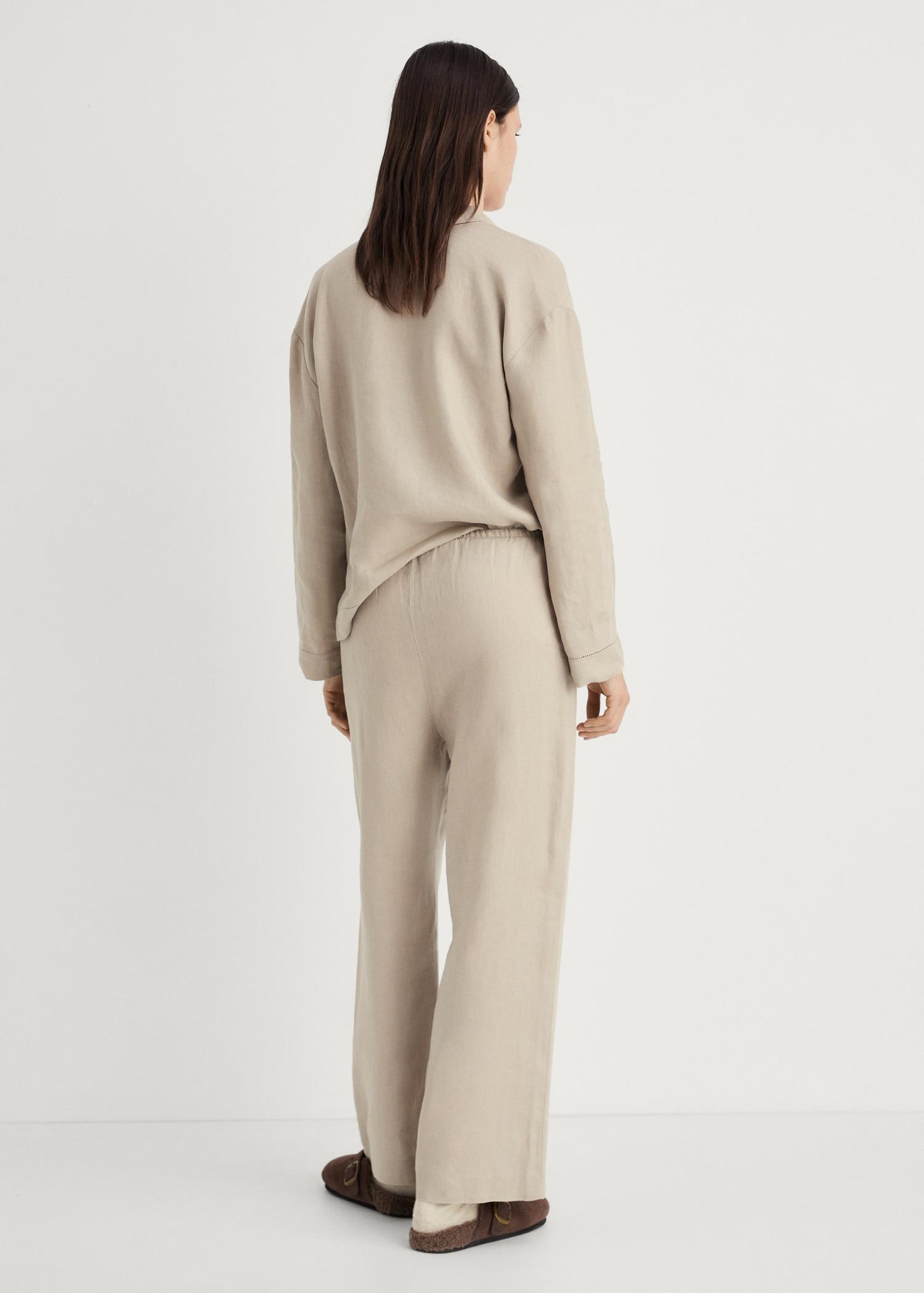 Linen-blend pants - Women | MANGO USA Product Image