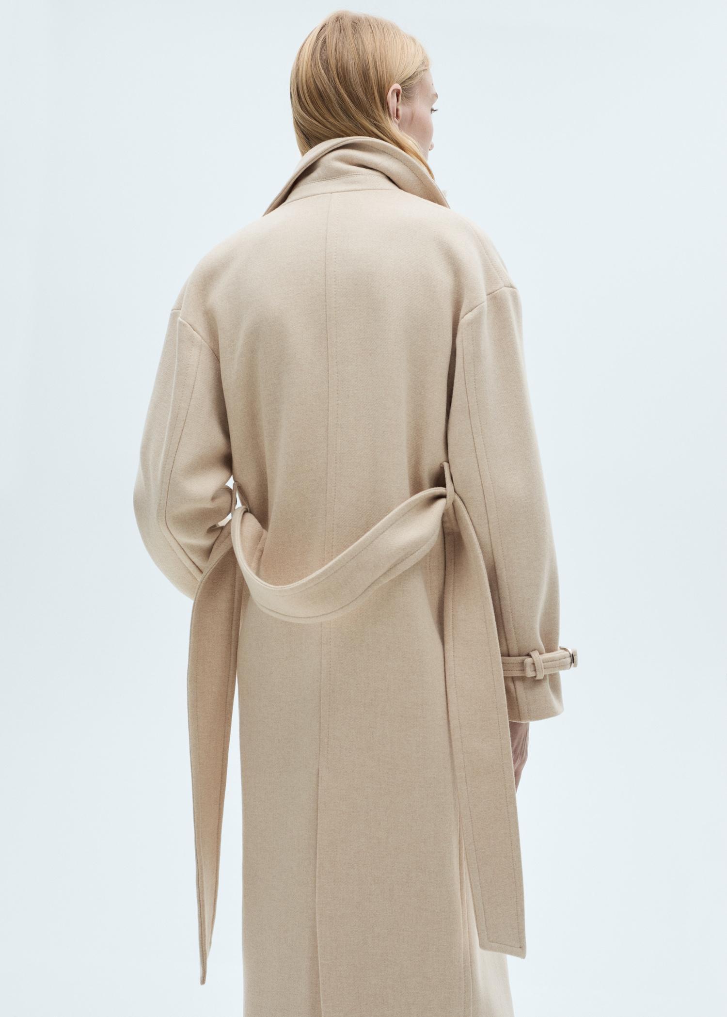 Maxi lapel Manteco wool coat - Women | MANGO USA Product Image