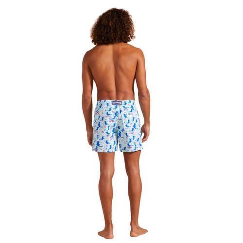 Mens Circus Print Swim Trunks Product Image