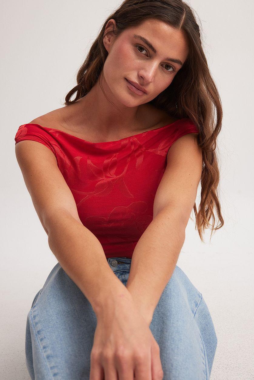 Off shoulder Waterfall Top Product Image