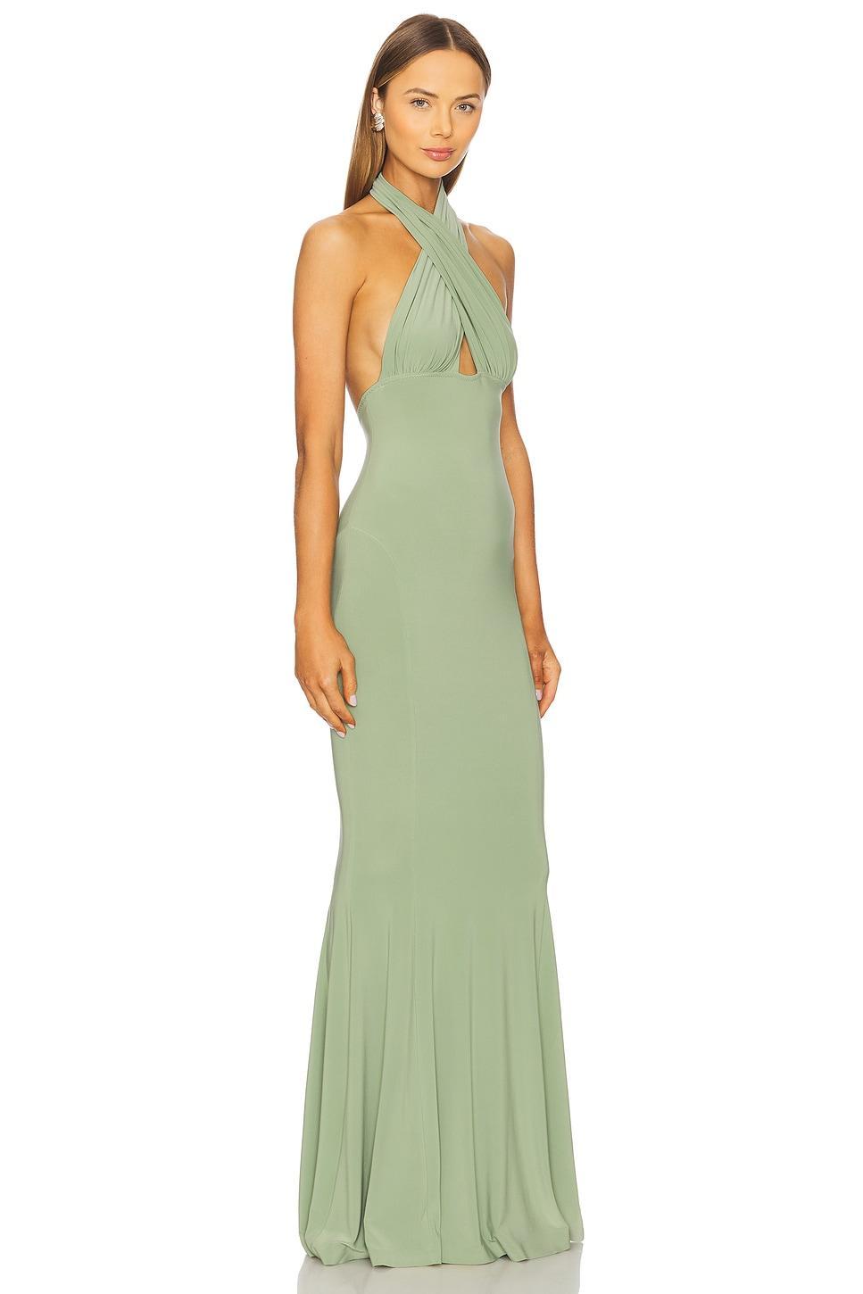 Cross Halter Fishtail Gown Norma Kamali Product Image