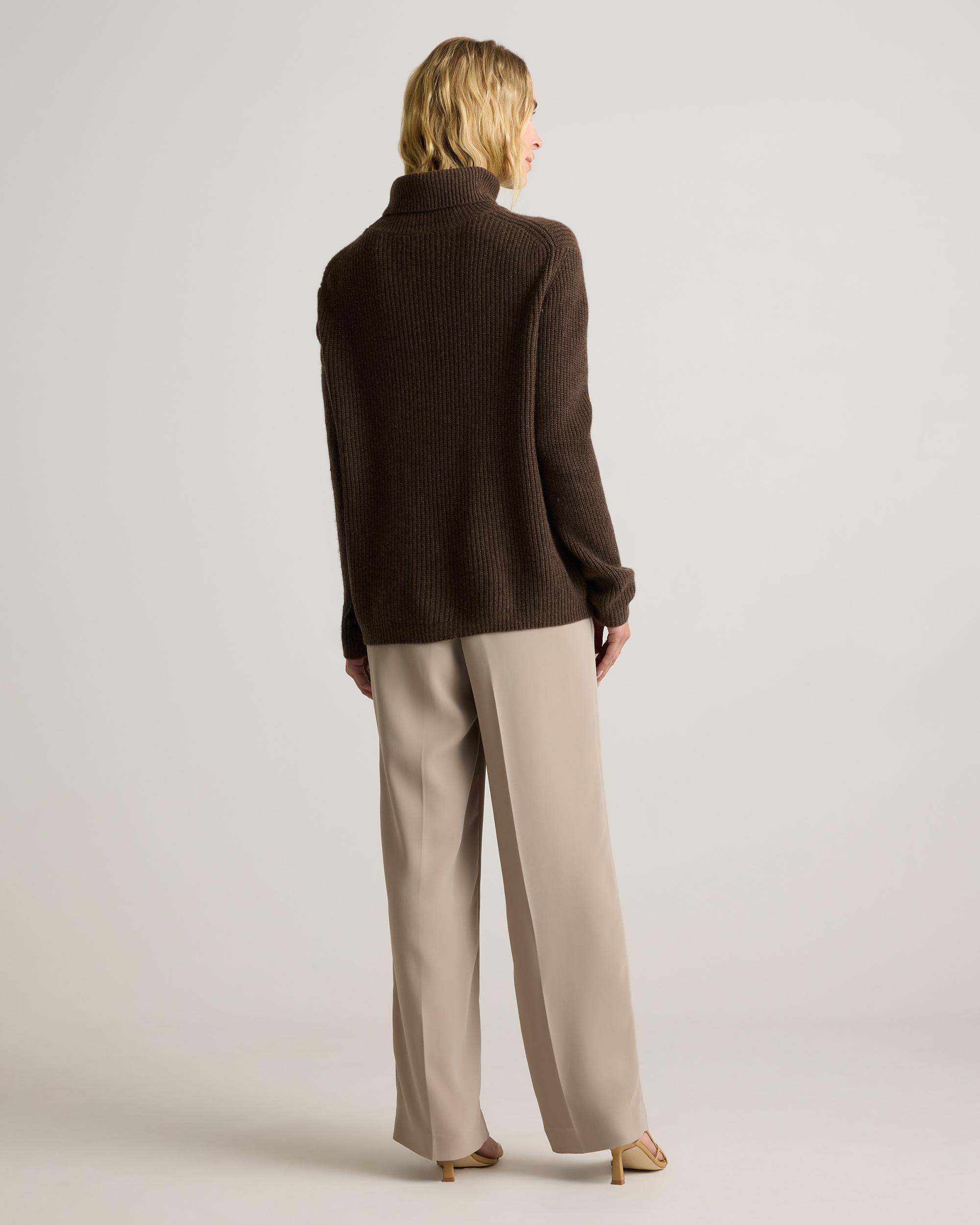 Quince | Women's Mongolian Cashmere Fisherman Turtleneck Sweater Product Image