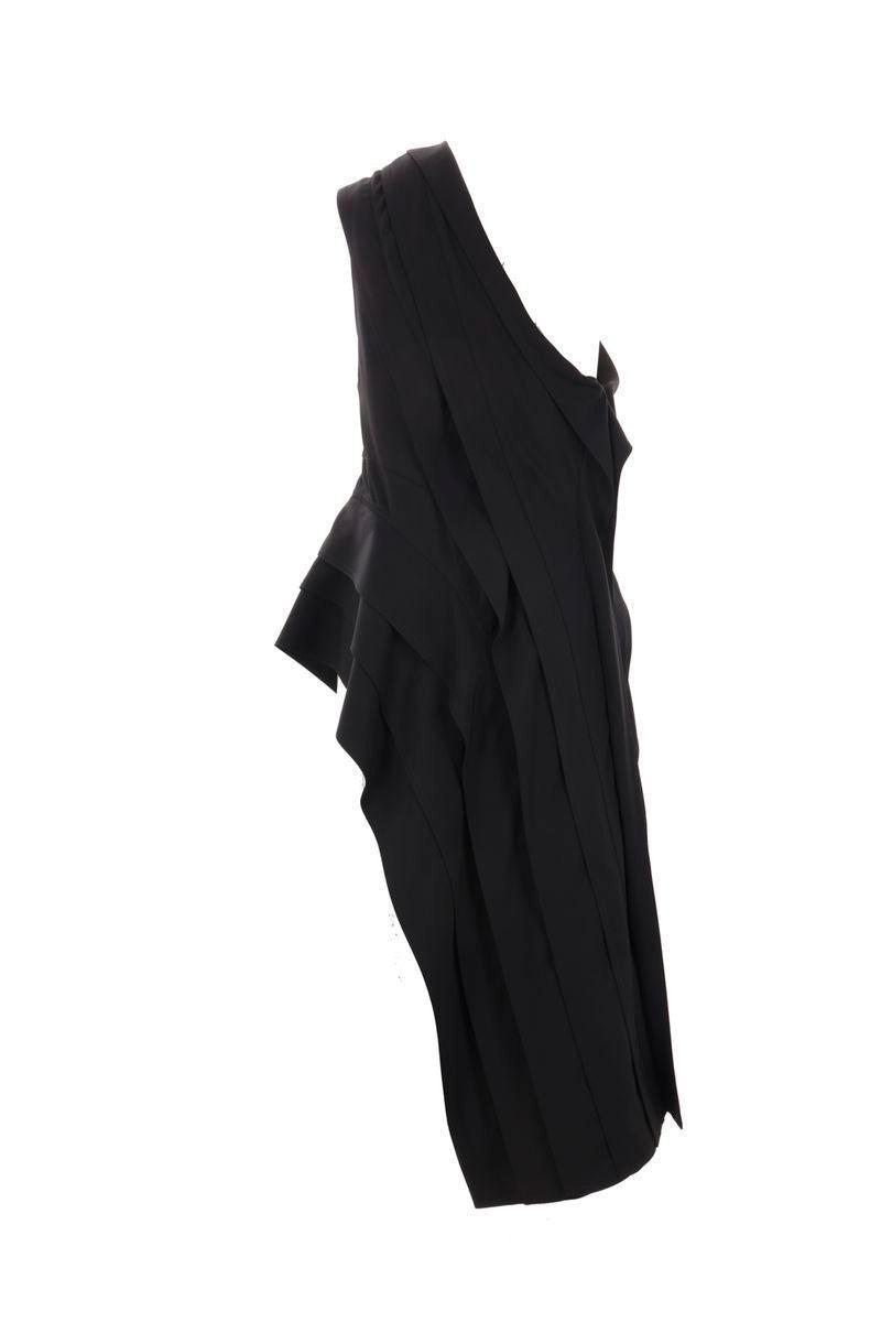 BOTTEGA VENETA Draped Asymmetric Crepe One-shoulder Top In Black Product Image