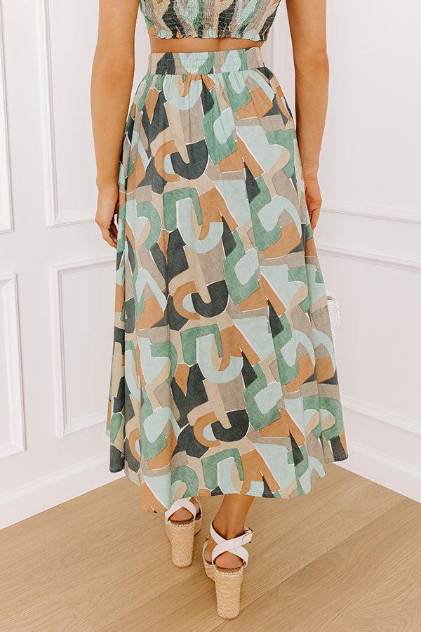 Vineyard Bound High Waist Midi Skirt Product Image