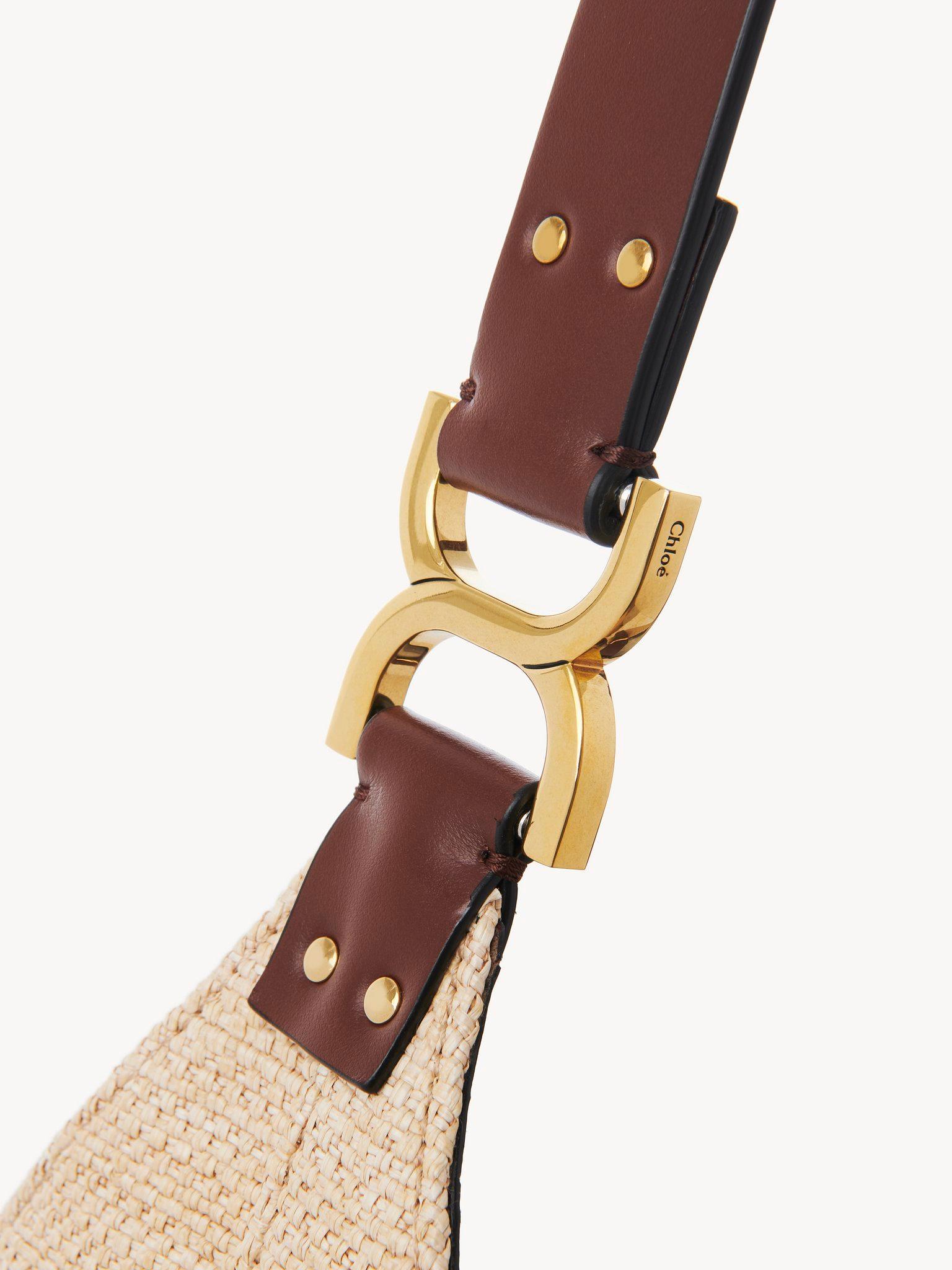 Small Marcie hobo bag in raffia-effect fibers  Product Image