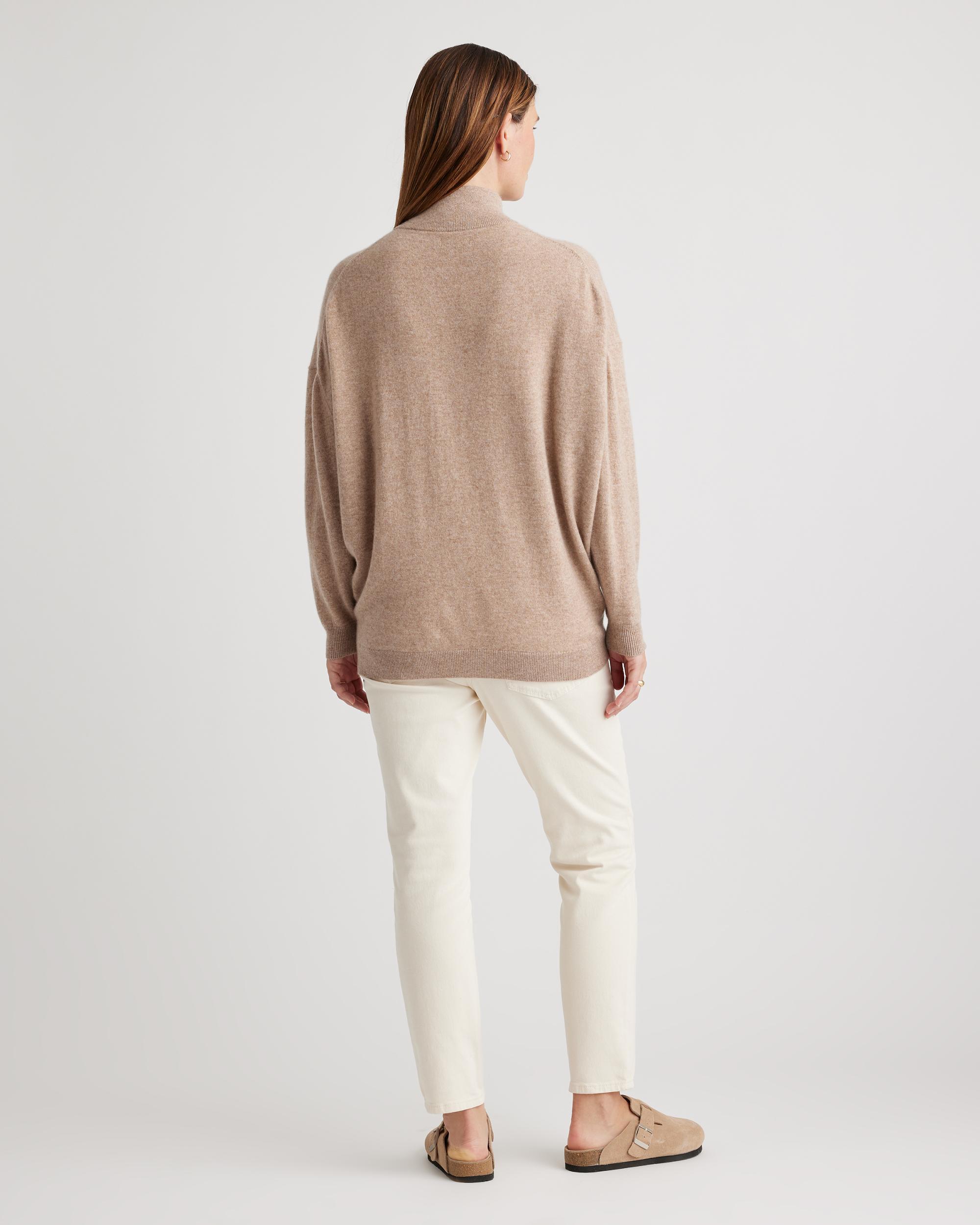 Quince | Women's Mongolian Cashmere Maternity Turtleneck Sweater Product Image