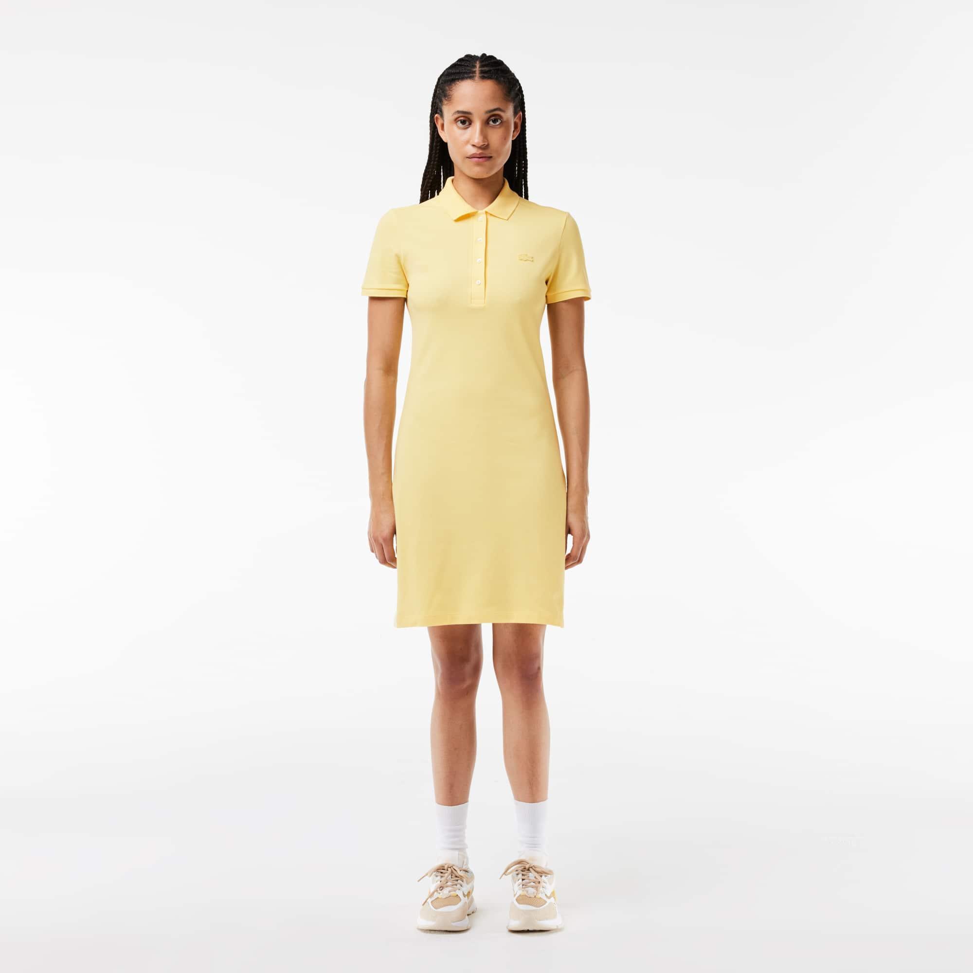 Women's Slim Fit Stretch Mini Piqué Polo Dress Product Image