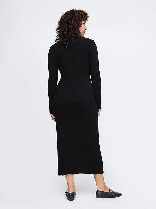 CashSoft Rib Midi Polo Sweater Dress Product Image