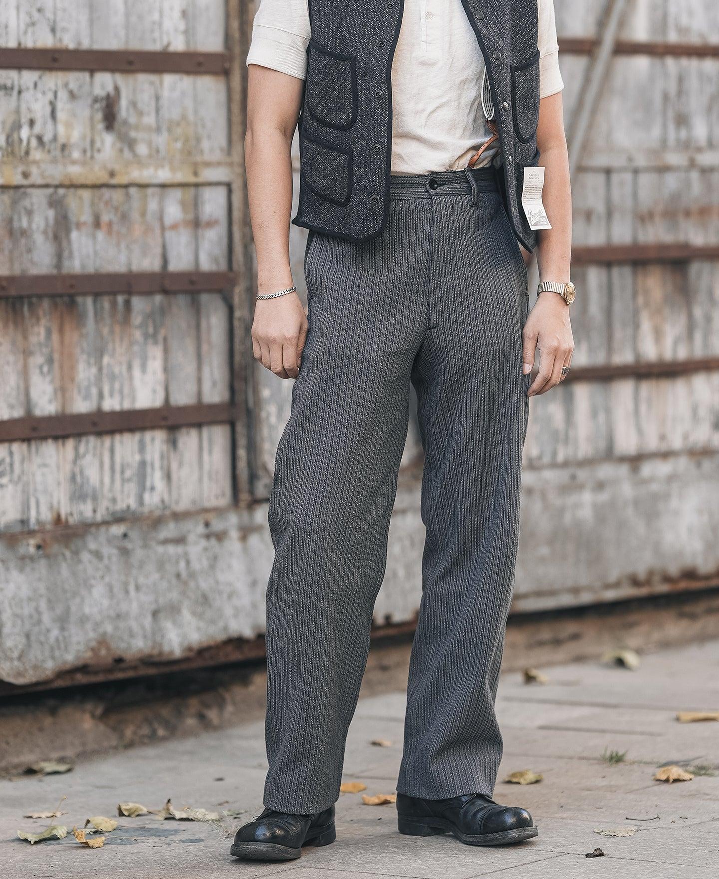 Lot 931 Black & Gray Stripe Pants Product Image