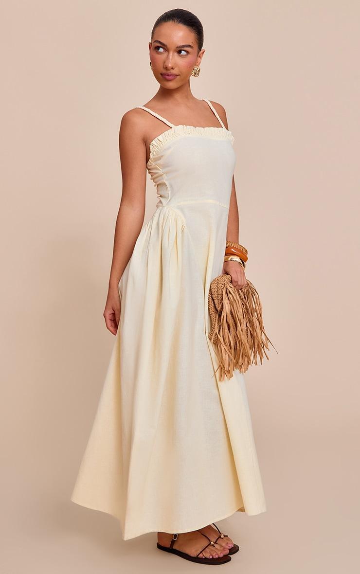 Lemon Braided V Waist Midaxi Dress Product Image